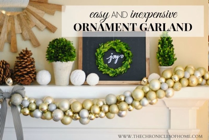 Garland ornament christmas diy mantel our making make