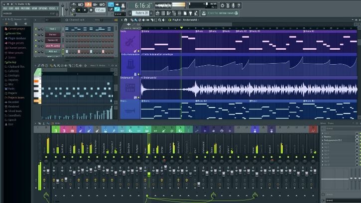 Software music production studio sampler